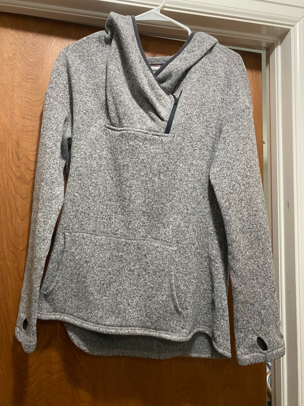 Stio Heathered Gray Funnel Neck Pullover Sweater